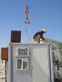 BMIR tower installation, tying to the studio roof 2